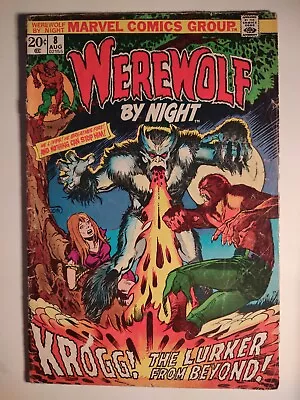 Buy Werewolf By Night #8, GD/2.0, Marvel 1973,  1st App. Krogg, Ploog Cover, Gemini • 7.90£