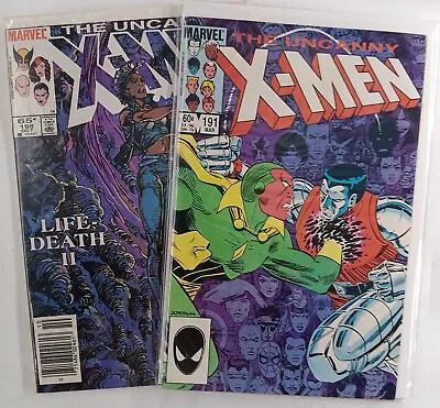 Buy Uncanny X-Men # 191 First APP OF NIMROD & #198 Newsstand Lot Of 2 XMEN 97 • 15.81£