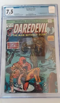 Buy 1974 Daredevil #114 First Appearance Of Death Stalker Low Census Graded Cgc 7.5 • 94.87£