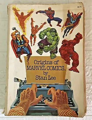 Buy VNTG Origins Of Marvel Comics By Stan Lee Vintage 1974 Book Comic 254 Pg • 8.03£