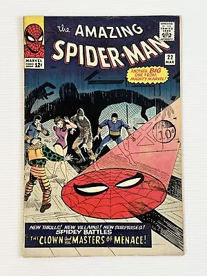 Buy Amazing Spider-Man #22 1965 FN 1st Princess Python Cent Copy Pence Stamp • 144£