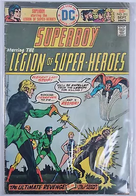 Buy Superboy Legion Of Super Heroes Issue 211 Volume 1 1975 DC Comics • 10£