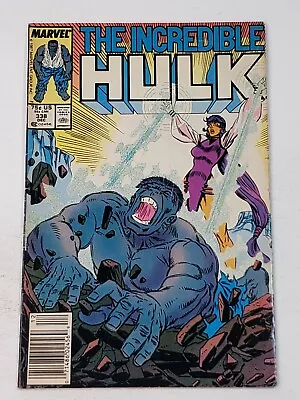 Buy The Incredible Hulk 338 NEWSSTAND McFarlane Art 1st App Mercy Copper Age 1987 • 9.47£