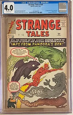 Buy Strange Tales #109 - 1963 - Key Issue - First Appearance Of Sersi - CGC 4.0 • 150£