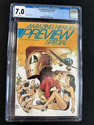 Buy Amazing Heroes #145 CGC 7.0 White Pages 1988 Dave Stevens Rocketeer Preview • 79.94£