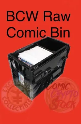 Buy BCW Raw Comic Book Storage Plastic Bin Box Stackable Boxes With Lid And Divider • 26.98£