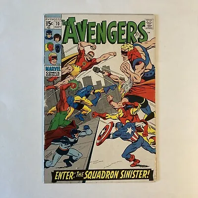Buy Avengers #70 VG 4.0 1st Appearance Squadron Sinister! Hyperion! Marvel 1969 • 27.78£