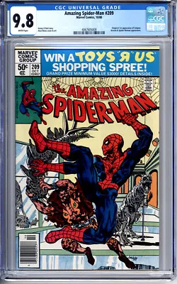 Buy AMAZING SPIDER-MAN #209 CGC 9.8 WHITE PAGES NEWSSTAND 1st CALYPSO KRAVEN 1980 • 559.62£