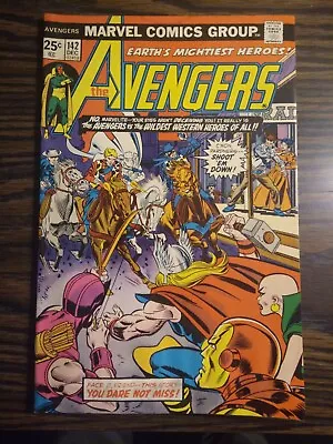 Buy The Avengers #142 1975 All The Marvel Cowboy Characters Appear. Book Is Wrinkly  • 5.53£
