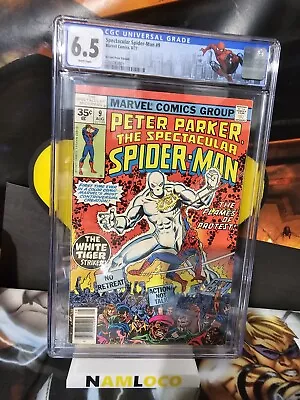 Buy Spectacular Spider-Man #9 35 Cent Variant CGC 6.5 1977 1st Appearanc White Tiger • 254.93£
