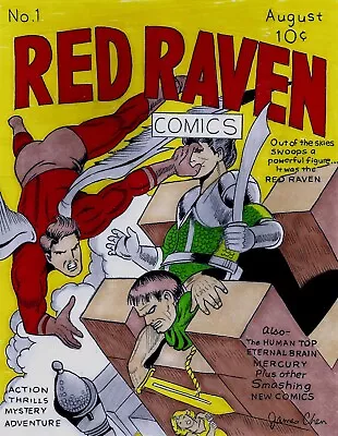 Buy Red Raven Comics # 1 Cover Recreation Original Comic Color Art On Card Stock • 158.11£