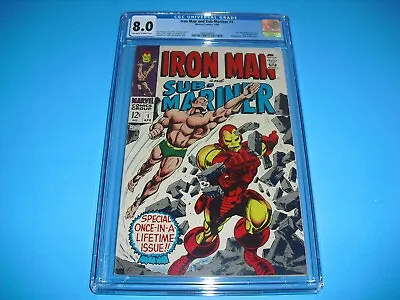 Buy Iron Man & Sub Mariner #1 CGC 8.0 W/ OW/W Pages From 1968! Marvel And VF H66 • 347.86£
