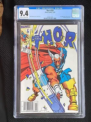 Buy Thor 337 Cgc 9.4 Marvel 1983 1st Appearance Of Beta Ray Bill ~ NEWSSTAND • 109.89£