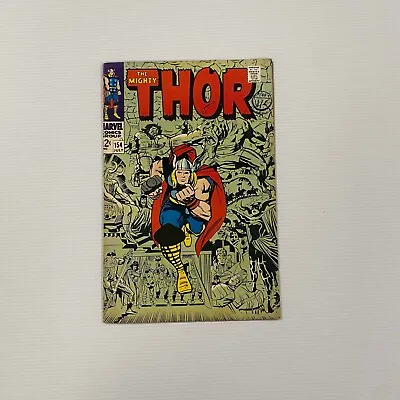 Buy The Mighty Thor #154 1968 FN+ Cent Copy Pence Stamp • 45£
