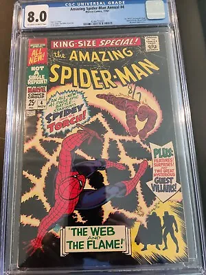 Buy Amazing Spider-Man Annual #4 CGC 8.0  OW To W Pages, 1967 • 200.14£
