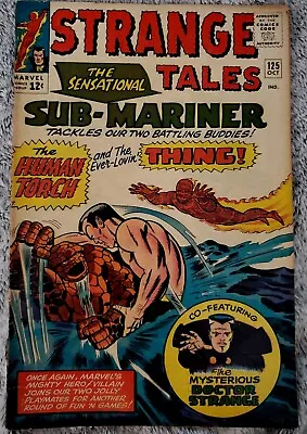 Buy Strange Tales 125 Thing And Human Torch Vs Sub-Mariner - Dr. Strange Appearance  • 40.18£