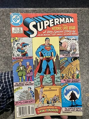 Buy DC Comic Superman- Historic Last Issue:A Very Special Story Sept 1986 #423 • 12£
