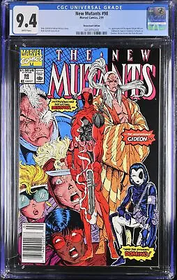 Buy New Mutants #98 CGC 9.4 White Pages Newsstand • 375.54£