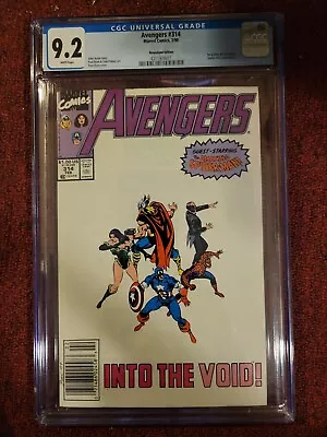 Buy The Avengers #314 CGC 9.2 NM- Marvel Comic Book Graded Spider-Man Newsstand AN • 51.20£