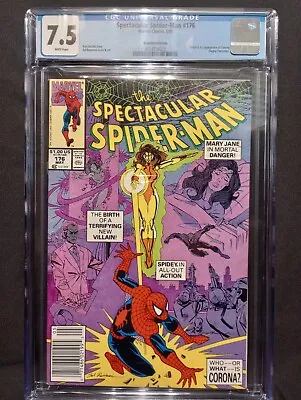 Buy Spectacular Spider-Man #176 Marvel 5/91 CGC 7.5 NEWSSTAND 1st App Corona Origin • 35.48£