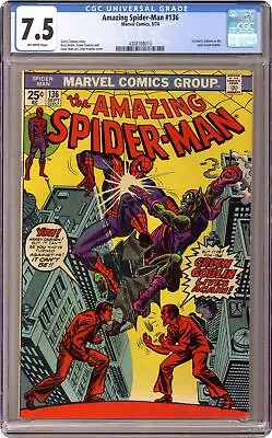 Buy Amazing Spider-Man #136 CGC 7.5 1974 4308108010 • 126.20£