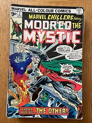 Buy Marvel Chillers Featuring Modred The Mystic Issue 2 - December 1975 - Free Post • 6.75£