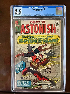 Buy Tales To Astonish #57 🌞 CGC 2.5 🌞 Amazing Spider-man Giant Man Wasp 1964 • 96.51£