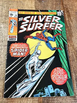 Buy Silver Surfer #14 (Marvel Comic, Mar 1970) F/VF 7.0 Comic Book Spiderman App • 159.90£
