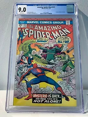 Buy Amazing Spiderman #141 , CGC 9.0 , WHITE PAGES , Mysterio • 208£