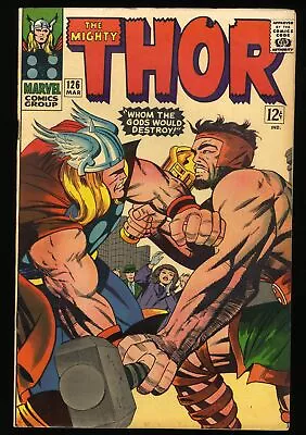 Buy Thor #126 VF- 7.5 1st Issue Hercules Cover! Jack Kirby Cover! Marvel 1966 • 254.63£