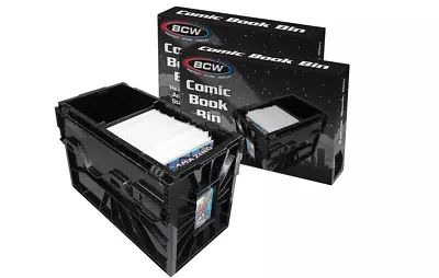 Buy (2 Packs) BCW Short Comic Book Bin Heavy Duty Stackable, Holds 2 X 150 Bagged • 42.68£