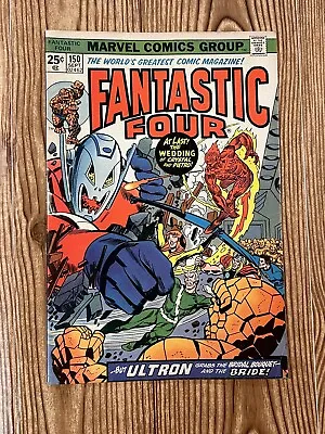 Buy Fantastic Four #150 (VF/NM) - The Wedding Of Crystal And Pietro - Marvel (1974) • 30.38£