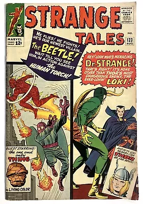 Buy Strange Tales #123 1964 Marvel 1st Beetle Loki Thor Thing Stan Lee Kirby Ditko • 78.34£
