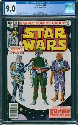 Buy Star Wars #42 Newsstand CGC 9.0 White Pages! • 217.42£