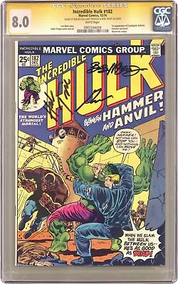 Buy Incredible Hulk #182 CGC 8.0 SS McLeod/ Friedrich/ Trimpe 1974 0901244008 • 442.35£