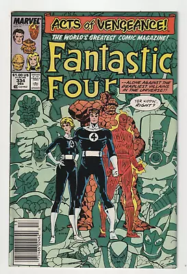 Buy Fantastic Four #334 (Marvel Comics 1989) NM- Mark Jewelers Variant Rich Buckler • 11.99£