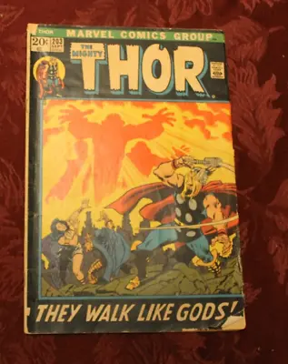 Buy The Mighty Thor ~ Vol 1 Issue #203 ~ Marvel Comic ~ September 1972 • 3.87£