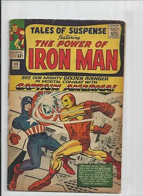 Buy Tales Of Suspense #58  Captain America Vs Iron Man Very Good Condition • 59.30£