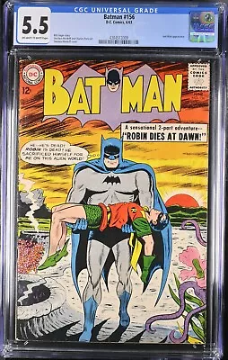 Buy 1963 Batman 156 CGC 5.5 Robin Dies At Dawn. Ant-Man Appearance • 287.82£