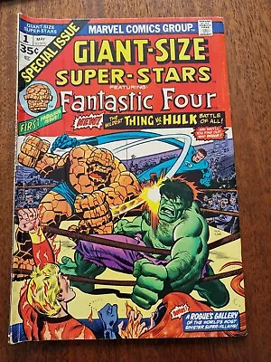 Buy Giant-Size Super-Stars #1 Fantastic Four, Thing Vs. The Hulk Marvel Comics 1974 • 10£