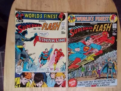 Buy WORLD’S FINEST COMICS #198 3.5 VG- & #199 4.0 VG SUPERMAN Vs FLASH RACE 1970 KEY • 40.21£