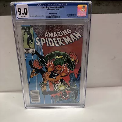 Buy The Amazing Spider-Man #257 CGC 9.0 NEWSSTAND (Oct 1984, Marvel)  White Pages • 60.19£
