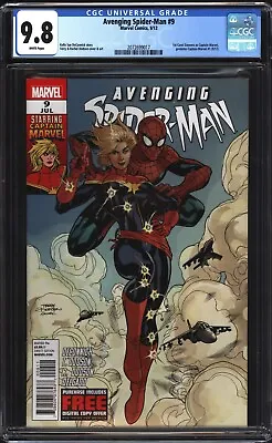 Buy Avenging Spider-Man #9 CGC 9.8 NM/MT 1st APP As Captain Marvel 2012 • 133.30£