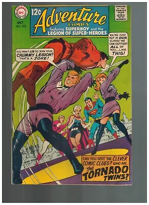 Buy Adventure Comics 373 1st Tornado Twins!  Neal Adams Cover!  Fine  1968 DC Comic • 7.57£