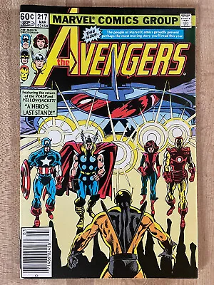 Buy THE AVENGERS #217 NM 1982 Captain America Thor Iron Man Wasp • 2.37£