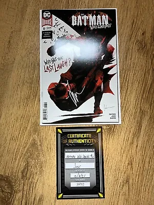 Buy Batman Who Laughs #6 (2019) Signed By Jock! With COA, DC Comics Scott Snyder NM+ • 40£