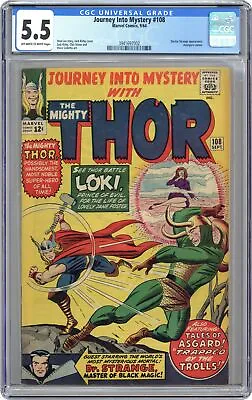 Buy Thor Journey Into Mystery #108 CGC 5.5 1964 3941697002 • 102.49£