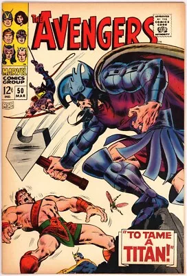 Buy Avengers 50 Vf/nm 9.0 High Grade Hercules Buscema Marvel Silver Age 1968 Bin • 47.25£