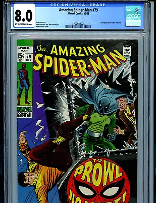 Buy Amazing Spider-man #79 CGC 8.0 VF 1969 Marvel 2nd Prowler Amricons K55 • 353.87£