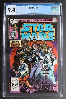 Buy Star Wars #70 1st Cameo BOSSK 1983 Luke Leia HAN SOLO Chewbacca CAST-c CGC 9.4 • 94.08£